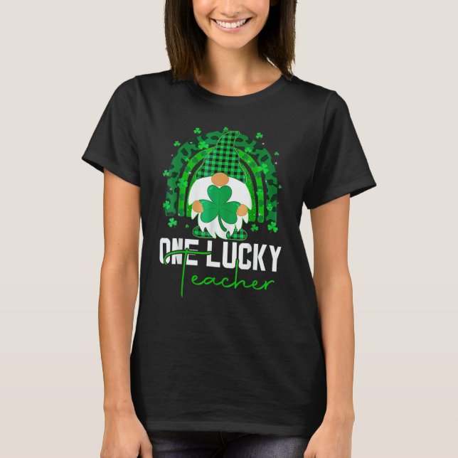 Camiseta One Lucky Shamrock Teacher St Patricku2019s Day 1 (Anverso)