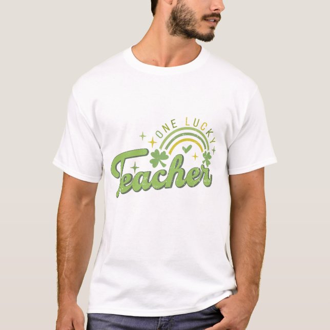 Camiseta One Lucky Teacher Irish St Patricks Day (Anverso)