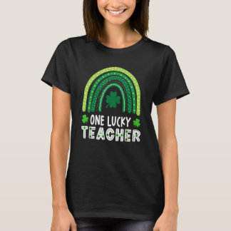 Camiseta One Lucky Teacher Rainbow St Patricku2019s Day Tea