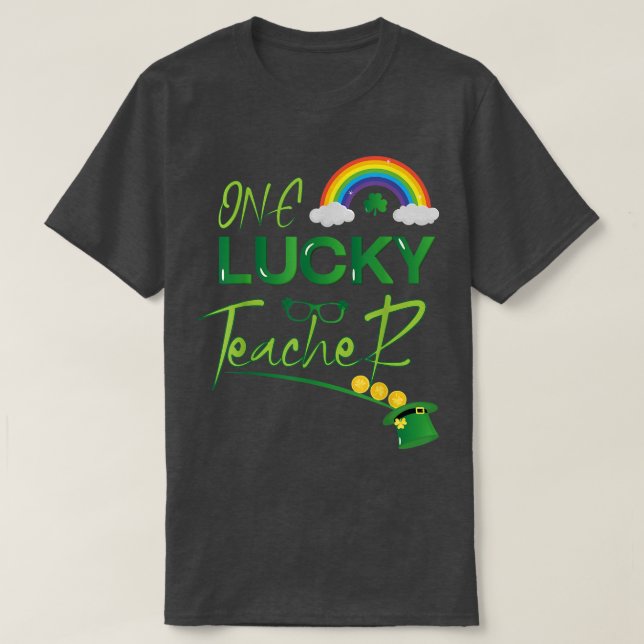 Camiseta One Lucky Teacher St  (Diseño del anverso)