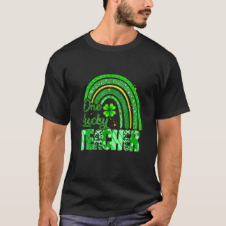 Camiseta One Lucky Teacher St Patrick's Day Rainbow L Eopar