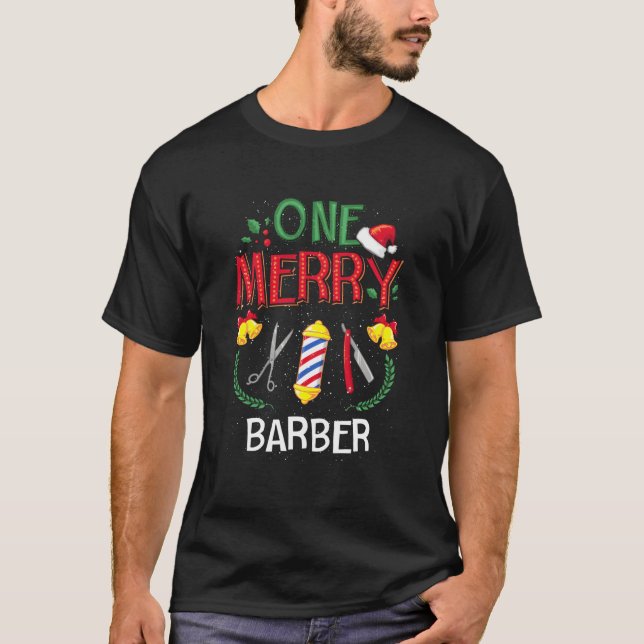 Camiseta One Merry Barber Beard Grooming Ugly (Anverso)