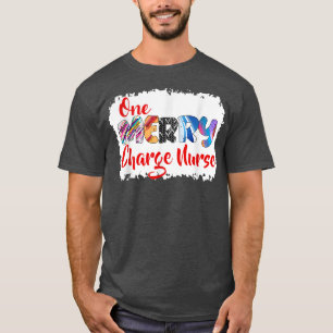 Camiseta One Merry Charge Nurse Christmas PJ Xmas Matching