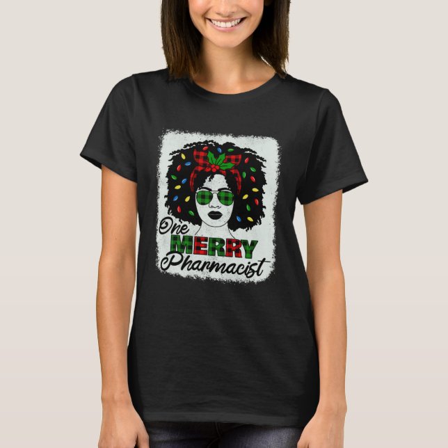 Camiseta One Merry Pharmacist Afro African American Christm (Anverso)