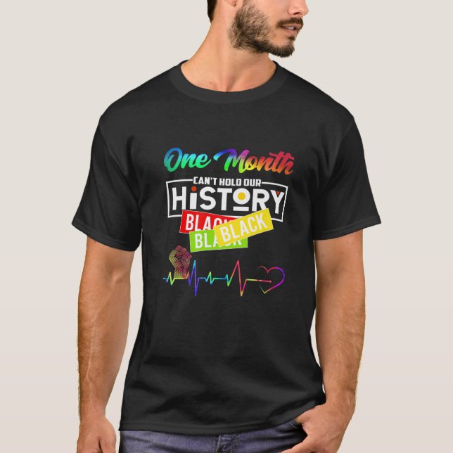 Camiseta One Month Can't Hold Our History African Black His (Anverso)
