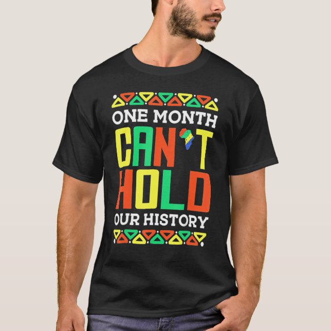 Camiseta One Month Can't Hold Our History African Pride Bla (Anverso)