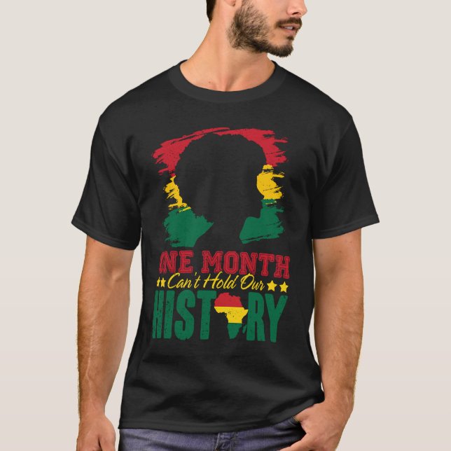 Camiseta One Month Can't Hold Our History BHM Pride Afro Wo (Anverso)