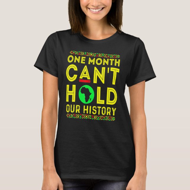 Camiseta One Month Can't Hold Our History Pride Black Histo (Anverso)