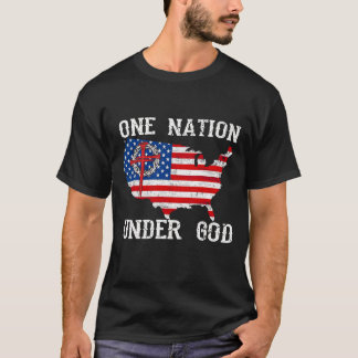Camiseta One Nation Under God American Flag