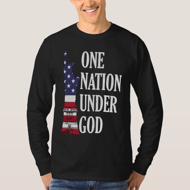 Camiseta One Nation Under God Patriotic American (Anverso)
