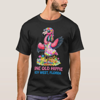 Camiseta One Old Hippie Groovy Tie Dye Flamingo Key West 