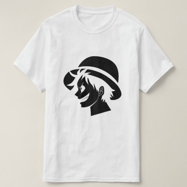 Camiseta One Piece Luffy Straw Hat Pirate Silhouette Tees (Diseño del anverso)