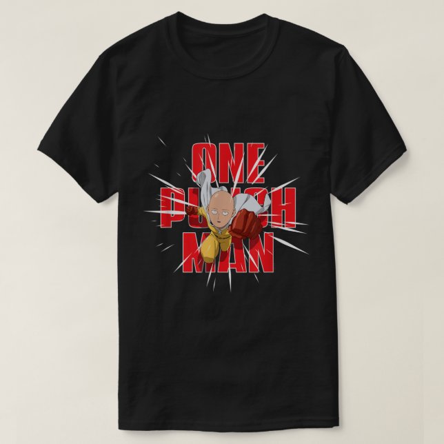 Camiseta One Punch Man Saitama Punch Pose  (Diseño del anverso)