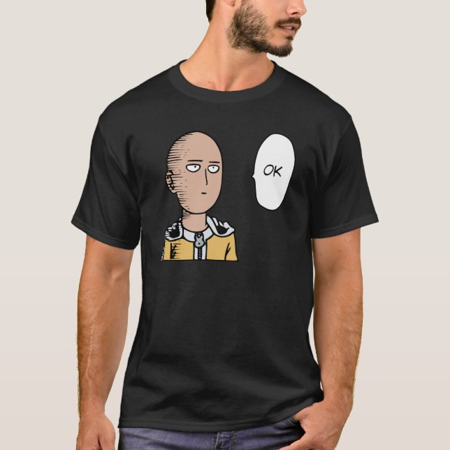 Camiseta One Punch OK Man Funny Saitama (Anverso)