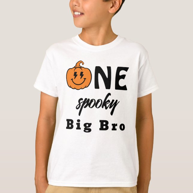 Camiseta One Spooky Big Bro Halloween Matching Family (Anverso)