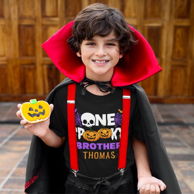 Camiseta One Spooky Brother, Fun Halloween Family (Subido por el creador)