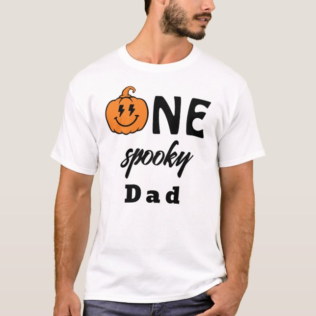 Camiseta One Spooky Dad Halloween Matching Family (Anverso)