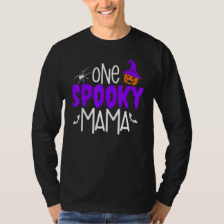 Camiseta One Spooky Mama Pumpkin Halloween Holiday