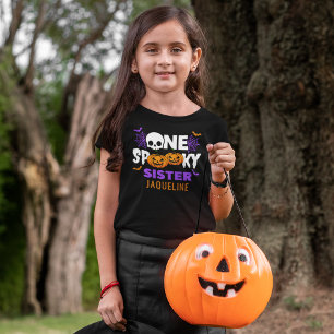 Camiseta One Spooky Sister, Fun Halloween Family