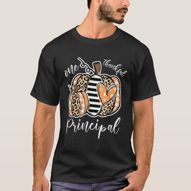 Camiseta One Thankful Assistant Principal Thanksgiving Day  (Anverso)