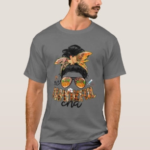 Camiseta One Thankful CNA Messy Bun Women Fall Thanksgiving