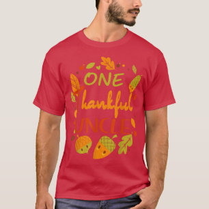 Camiseta One Thankful Uncle Shirt Family Thanksgiving match