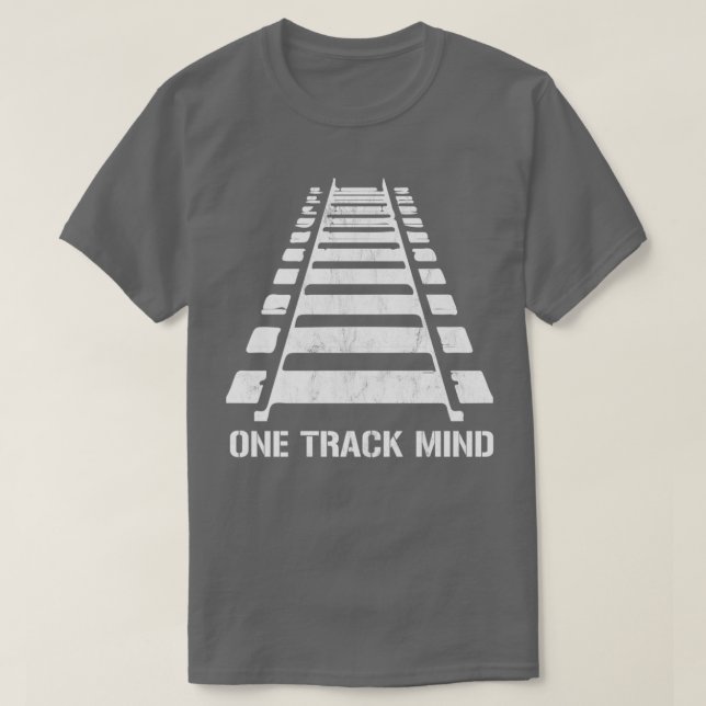 Camiseta One Track Mind Railroad Locomotive Railway G (Diseño del anverso)