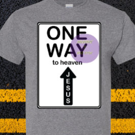 Camiseta One Way - Jesús - símbolo de tráfico - cristiano