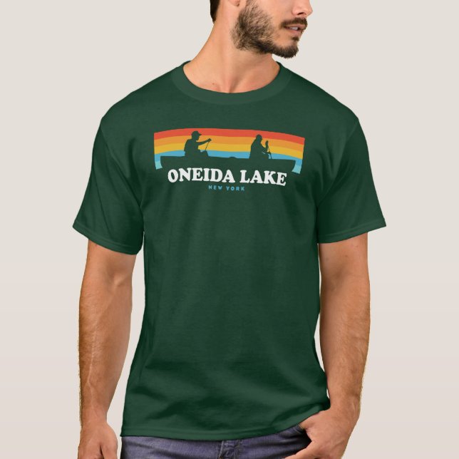 Camiseta Oneida Lake New York Canoe (Anverso)