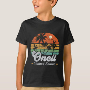 Camiseta Oneil Surname Funny Retro 90 Birthday Beach Famil