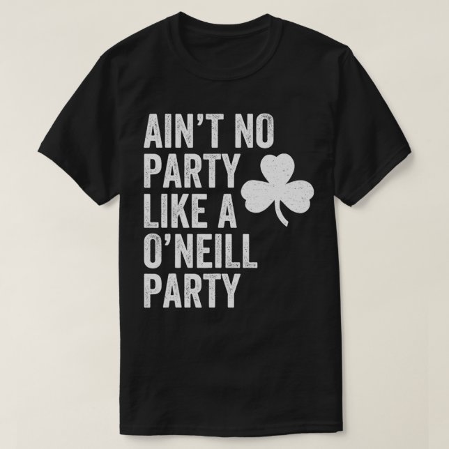 Camiseta ONeill Nebraska St Patricks Day Shamrock Fiesta (Diseño del anverso)