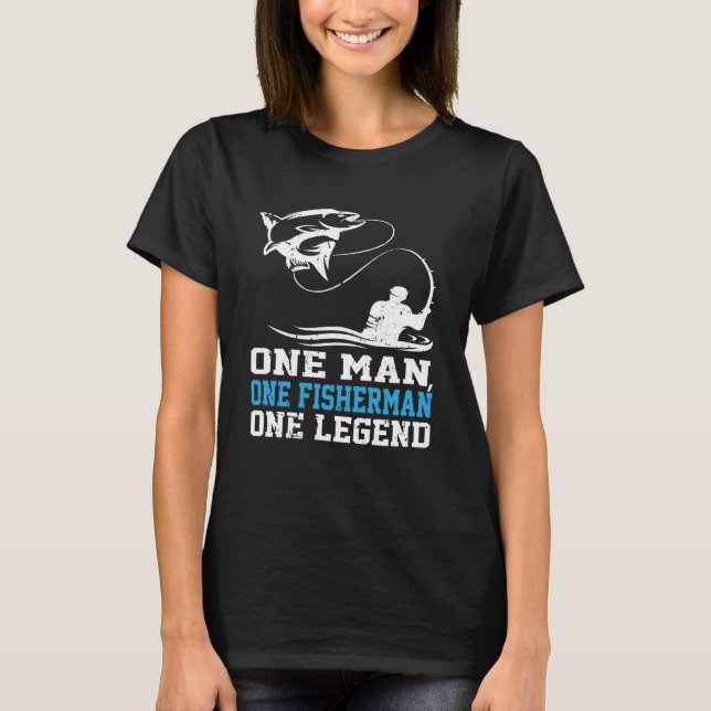 Camiseta Oneman Un Pescador Una Leyenda Capturando Un Ganad (Anverso)