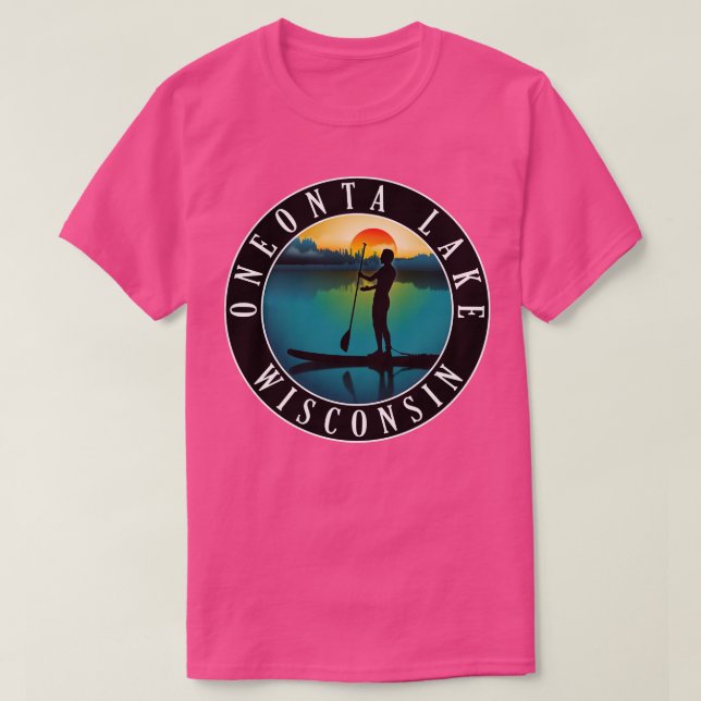 Camiseta Oneonta Lake Wisconsin Paddleboard (Diseño del anverso)