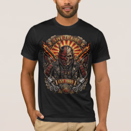 Camiseta Oni Biker Samurai , Vive para Montar Samurai Oni