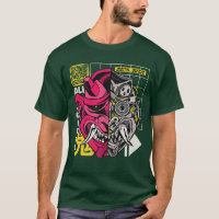 Oni de Demón Japonés Máscara de Ropa Vaporwave