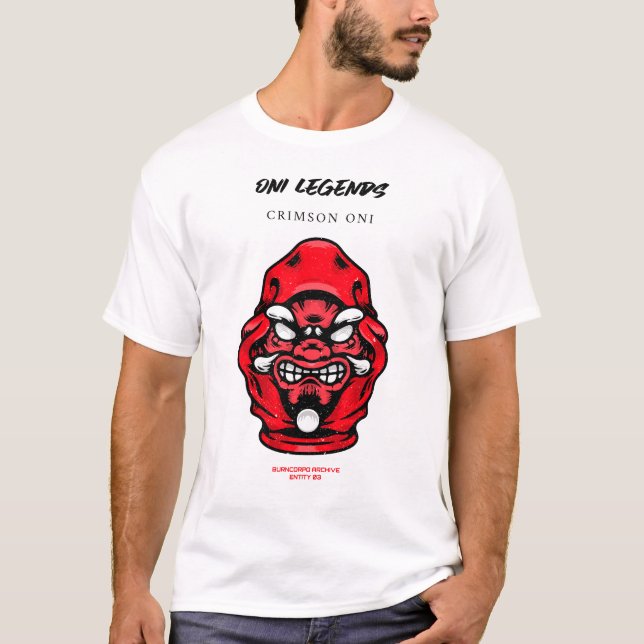 Camiseta Oni Legends – Crimson Oni | BurnCorpo Archive (Anverso)
