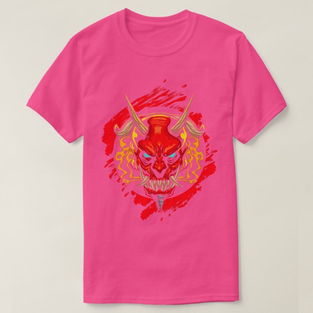 Camiseta Oni Mask japonés Demonio Oni (Diseño del anverso)
