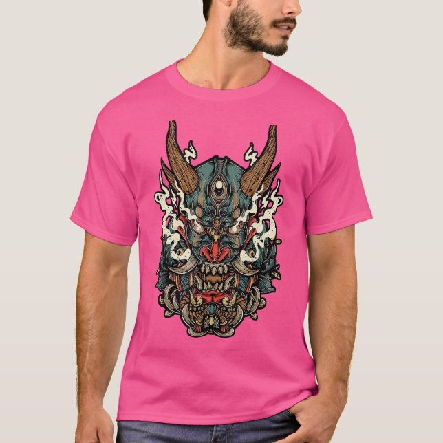 Camiseta Oni Yokai Demon Mystic Legend Angry Japanese Mytho (Anverso)