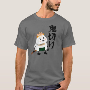 Camiseta Onigiri Demon (Oni) Cortar (Giri) A La Mitad!
