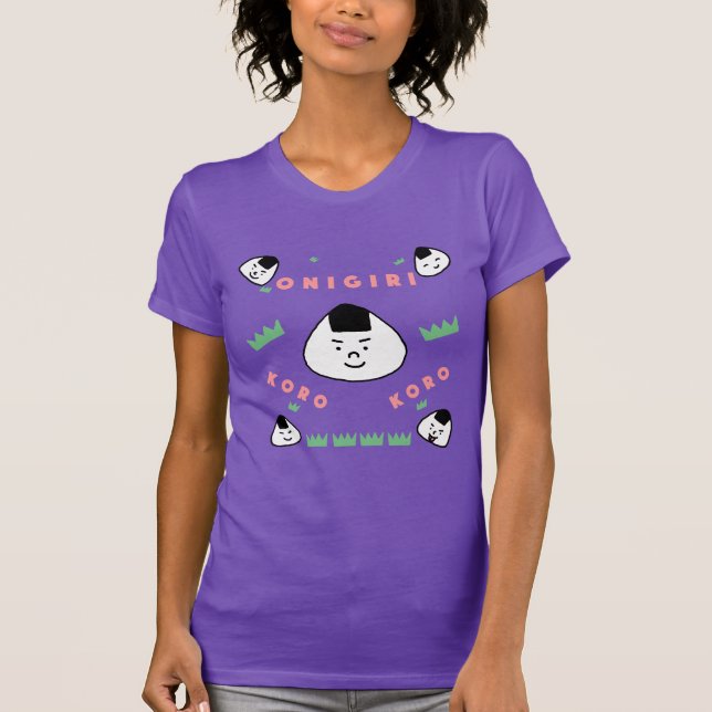 Camiseta Onigiri Koro Koro (las Bolas de Arroz Rolling) (Anverso)