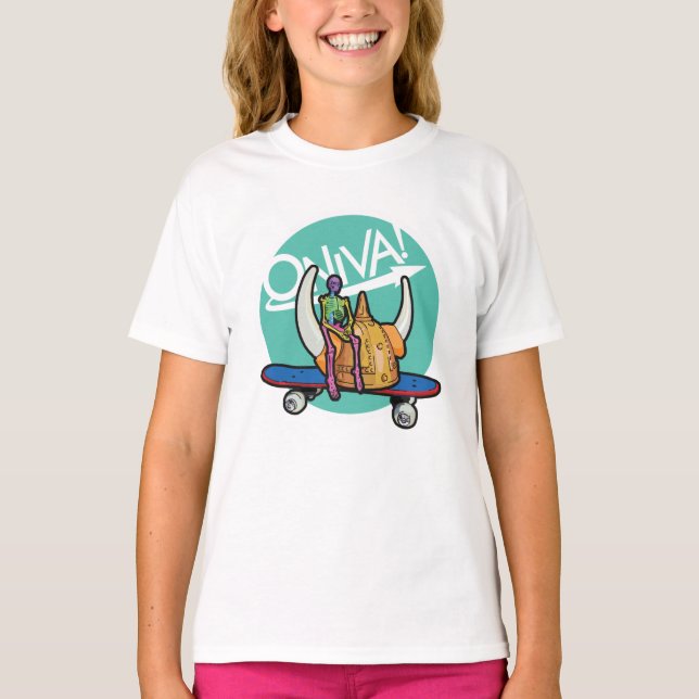 Camiseta ¡ONIVA! Squelette Viking (Anverso)