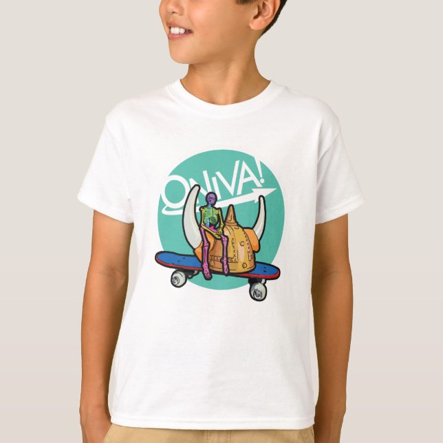 Camiseta ¡ONIVA! Squelette Viking T-Shirt (Anverso)