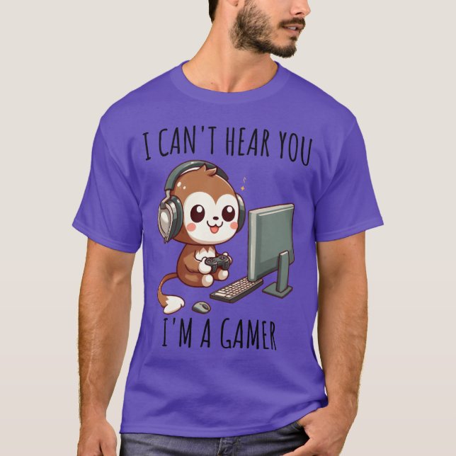 Camiseta Online Gaming Monkey gift vintage (Anverso)