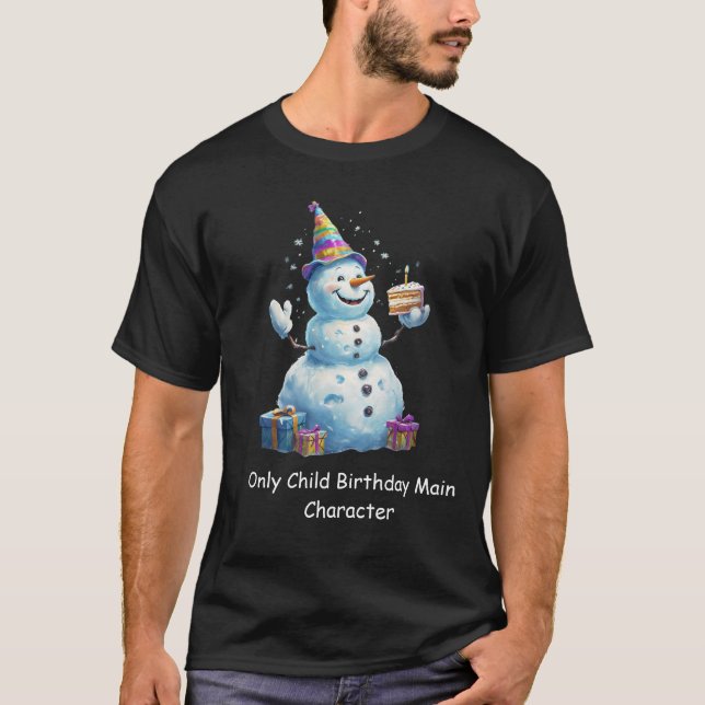 Camiseta Only Child Birthday Main Character Design (Anverso)