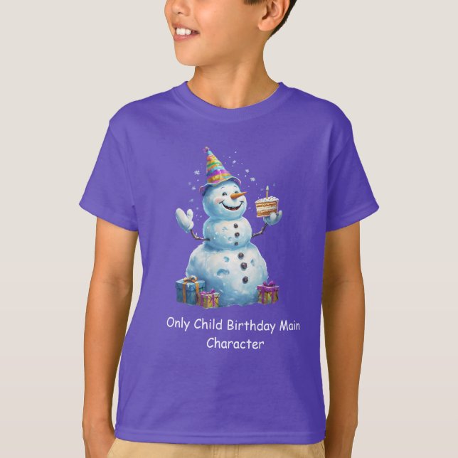Camiseta Only Child Birthday Main Character Design (Anverso)
