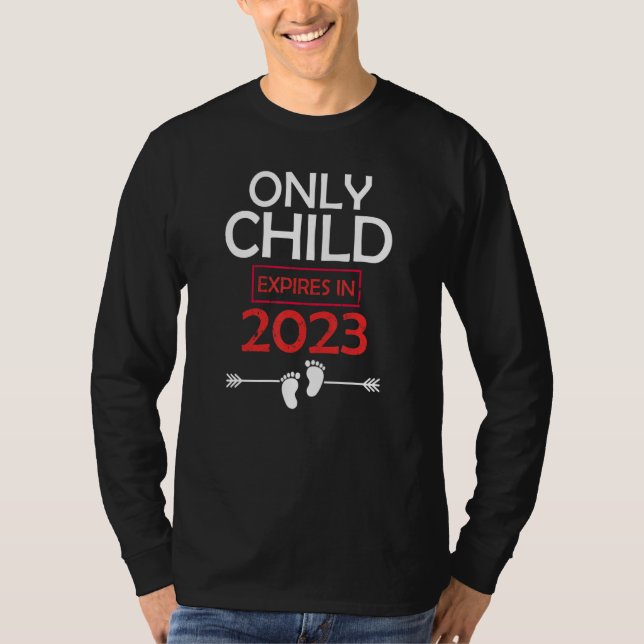Camiseta Only Child Expires 2023 Big Sister Big Brother Ann (Anverso)