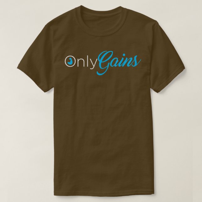 Camiseta Only gains funny trainings gym  (Diseño del anverso)