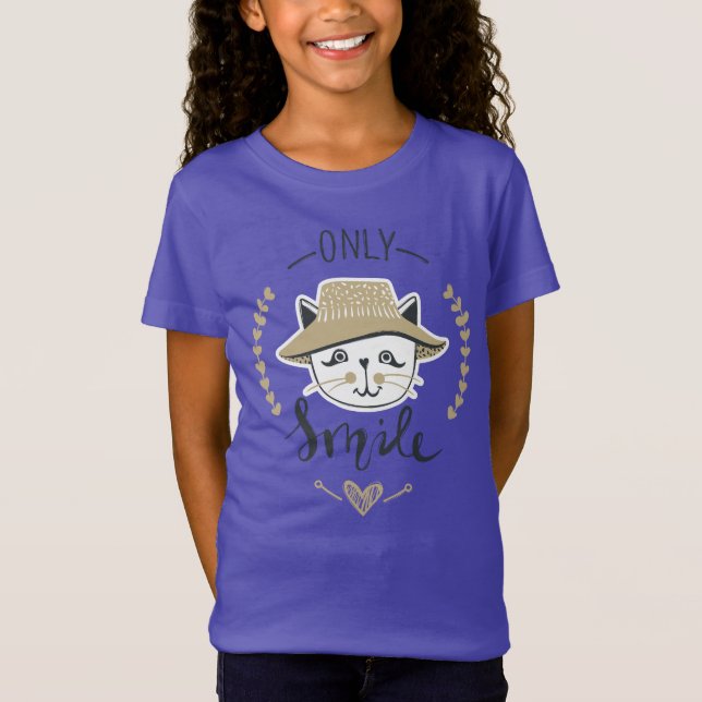 Camiseta Only Smile Cute Cat (Anverso)