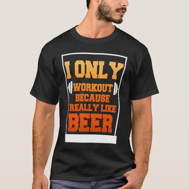 Camiseta Only Workout Beer Sarcastic Beer (Anverso)