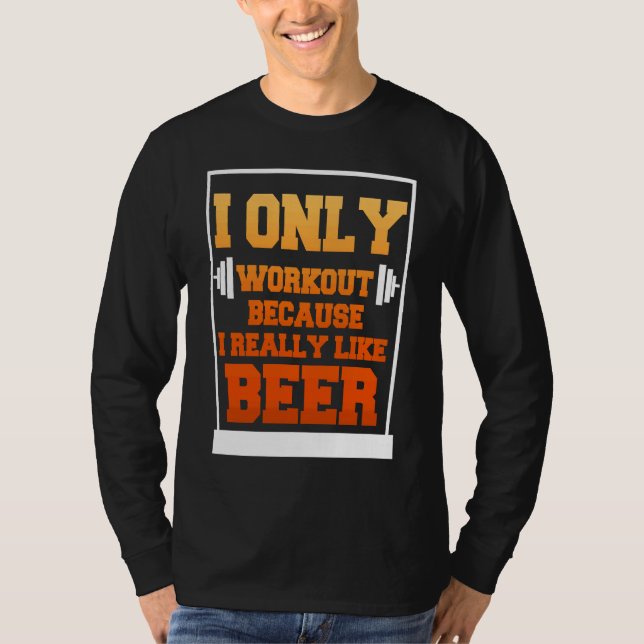 Camiseta Only Workout Beer Sarcastic Beer (Anverso)